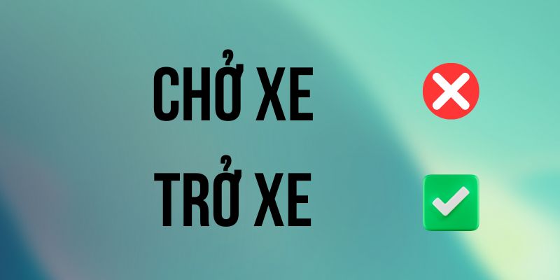 Trở xe hay chở xe: Giải thích nghĩa và cách viết chuẩn