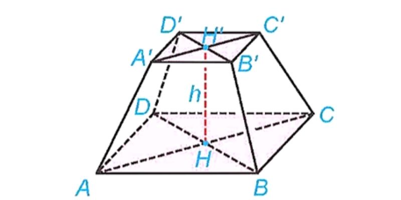 cách tính diện tích hình chóp cụt