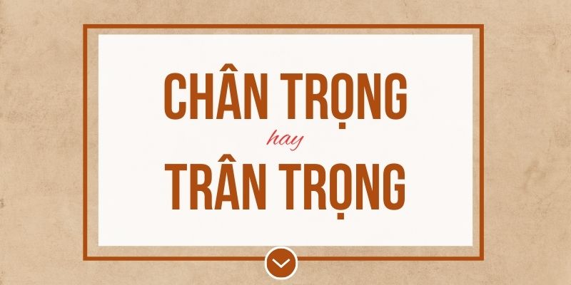 Chân trọng hay trân trọng là đúng chính tả