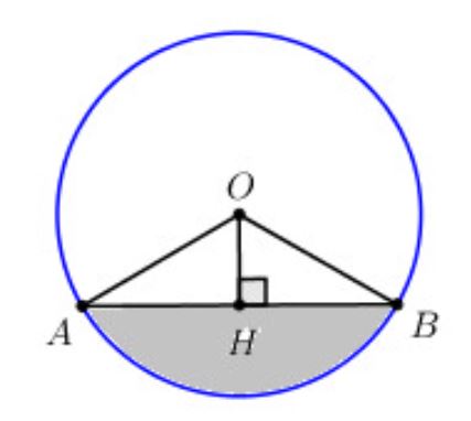 công thức tính diện tích hình viên phân lớp 9