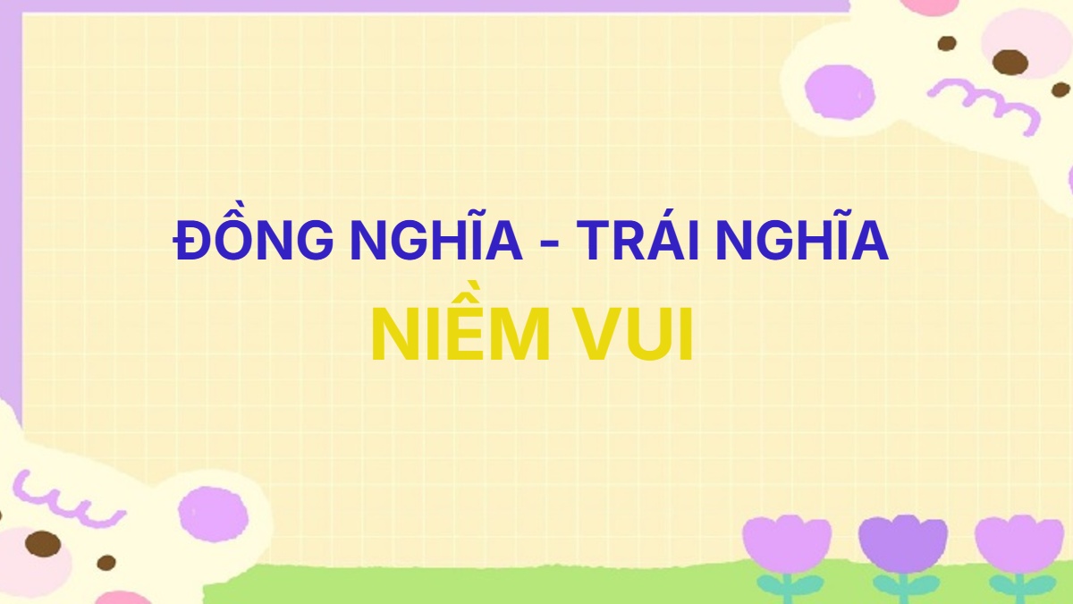 Từ đồng nghĩa và trái nghĩa với từ Niềm Vui