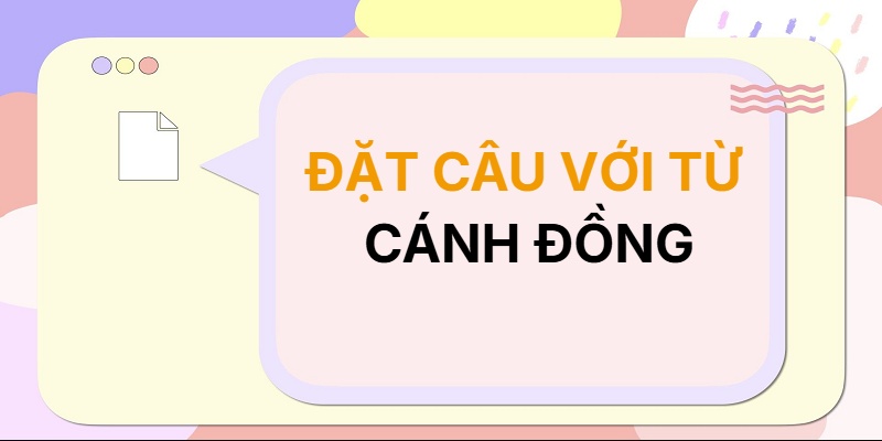 Đặt câu với từ CÁNH ĐỒNG