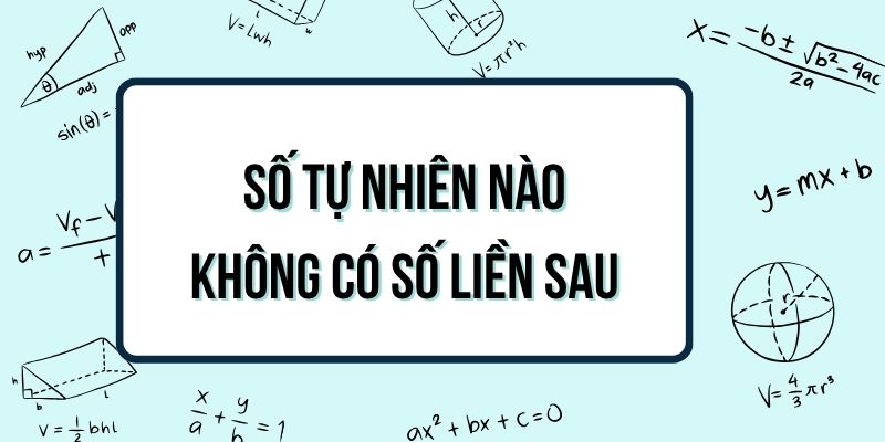 Trong các số tự nhiên số nào không có số liền sau?