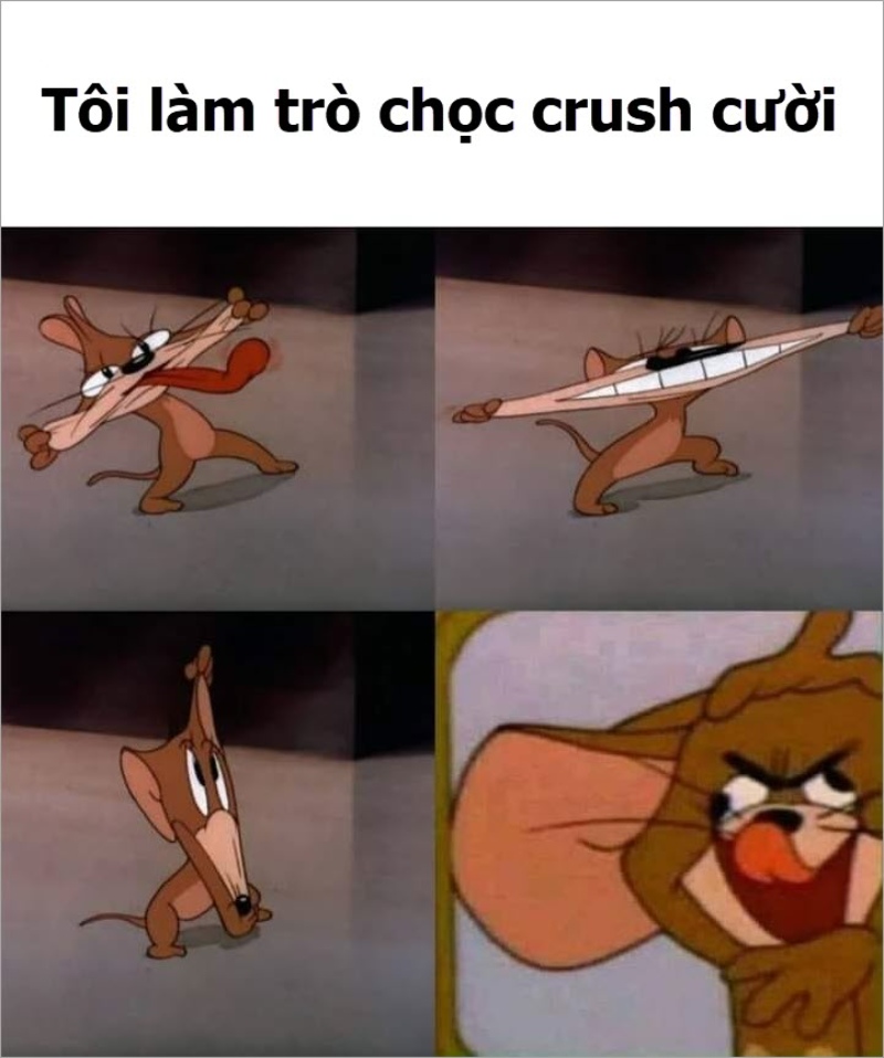 Tom mới tỏ tình một câu, Jerry chạy mất dép