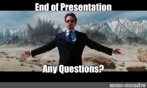 Ảnh kết thúc bài thuyết trình meme