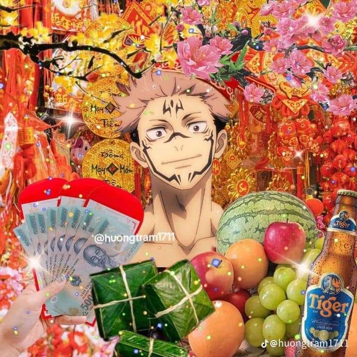 Ảnh meme Tết dí dỏm phản ánh niềm vui sum vầy ngày đầu xuân