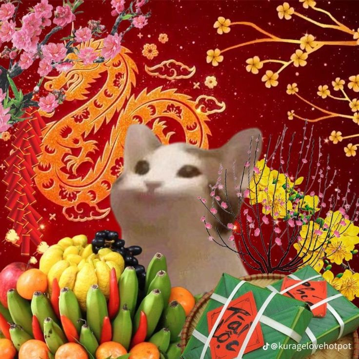 Ảnh meme Tết hài hước luôn mang lại nụ cười rạng rỡ trên môi