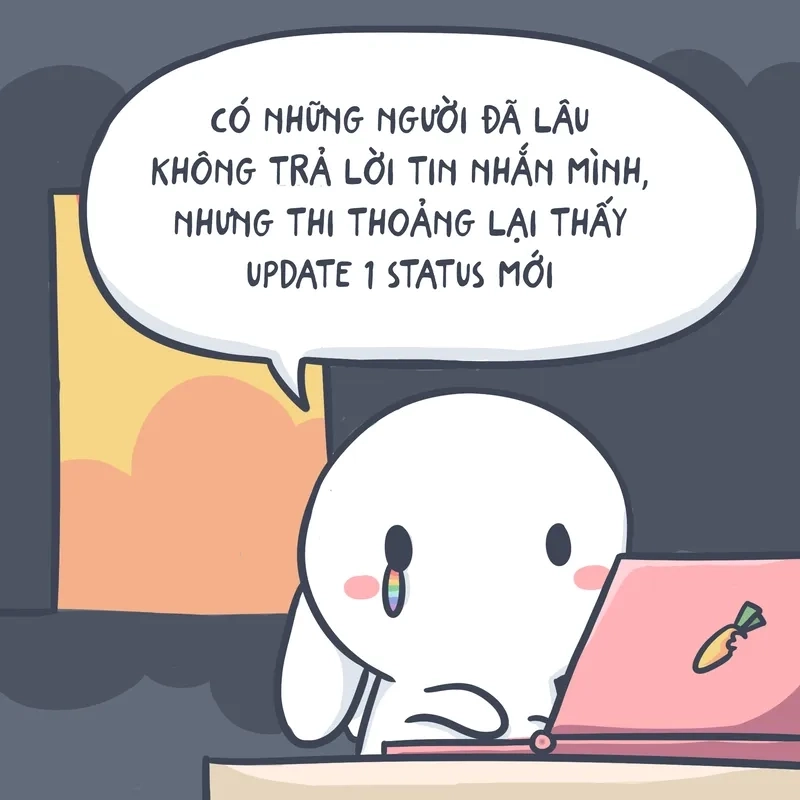 Lúc nào thỏ cũng cười, nên chẳng ai hỏi