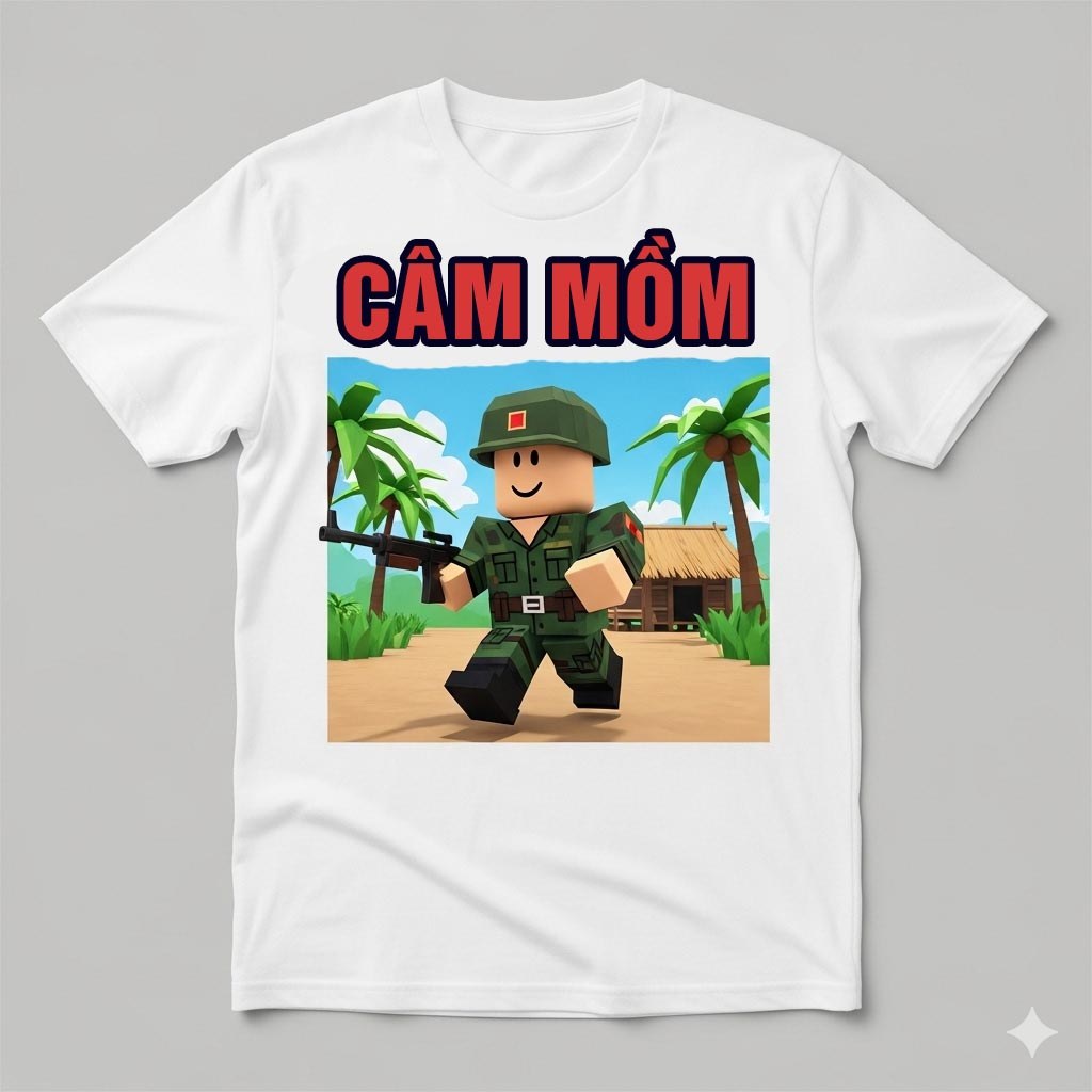 Ảnh Tshirt meme Roblox câm mồm