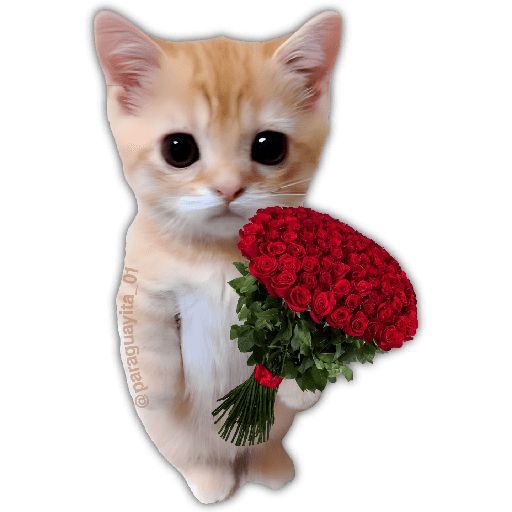 Bộ ảnh mèo ngốc nghếch ôm hoa