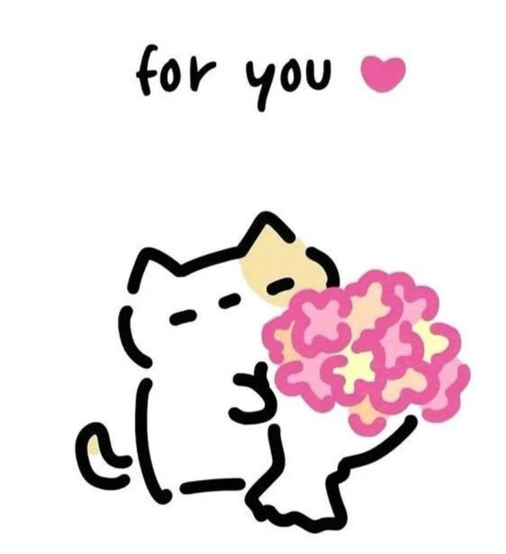 Chú mèo nhỏ với bông hoa cúc