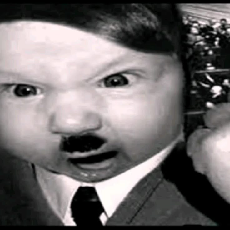Meme Hitler với biểu cảm cường điệu