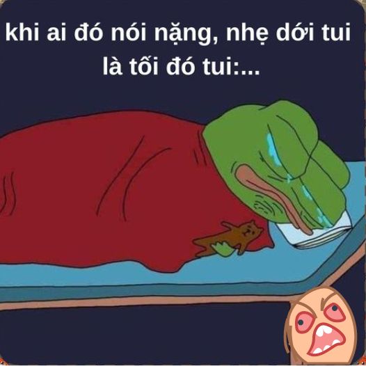 Meme khóc cute