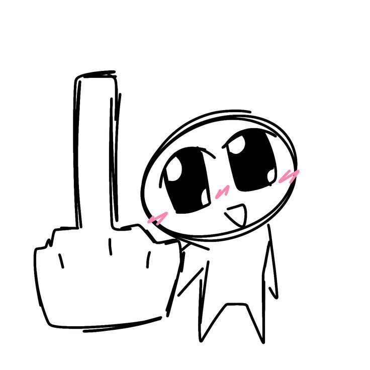 Meme ngón giữa thể hiện thái độ phản đối