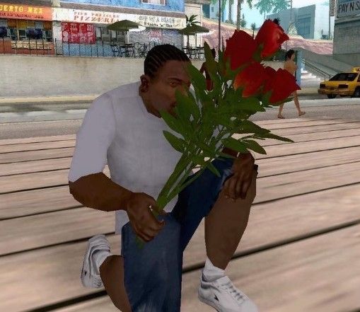 Meme tặng hoa cute