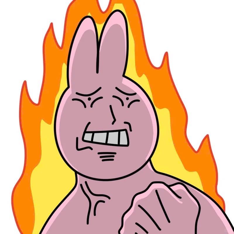 Meme thỏ hồng tức giận