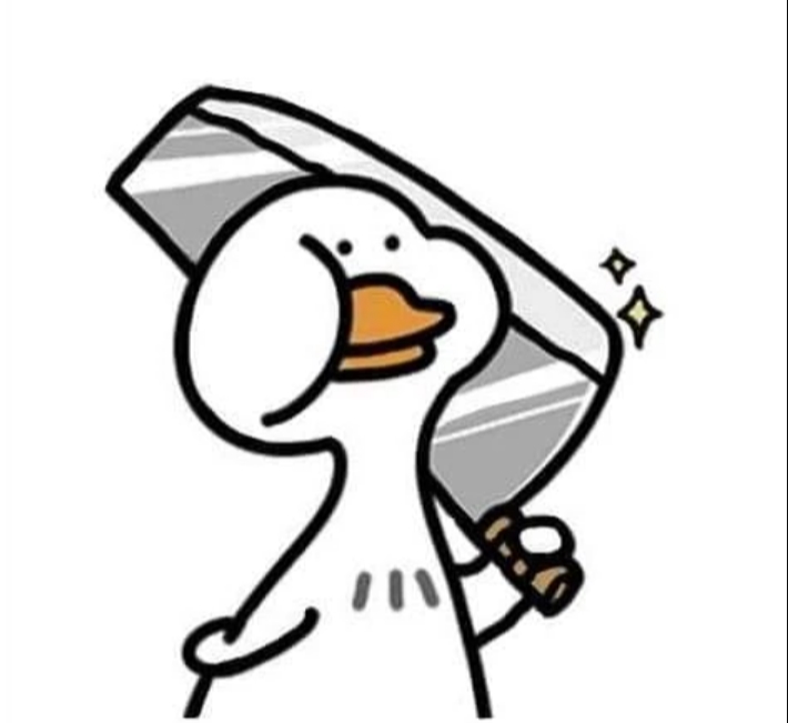 Meme vịt cầm dao