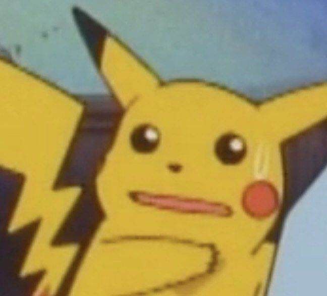 Pikachu meme face