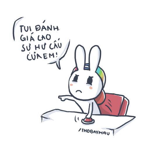 Mỗi lần buồn là thỏ lại hiện