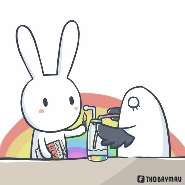 Meme Thỏ 7 màu