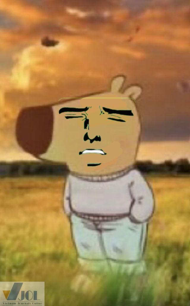 Ảnh meme chill guy cười nhẹ