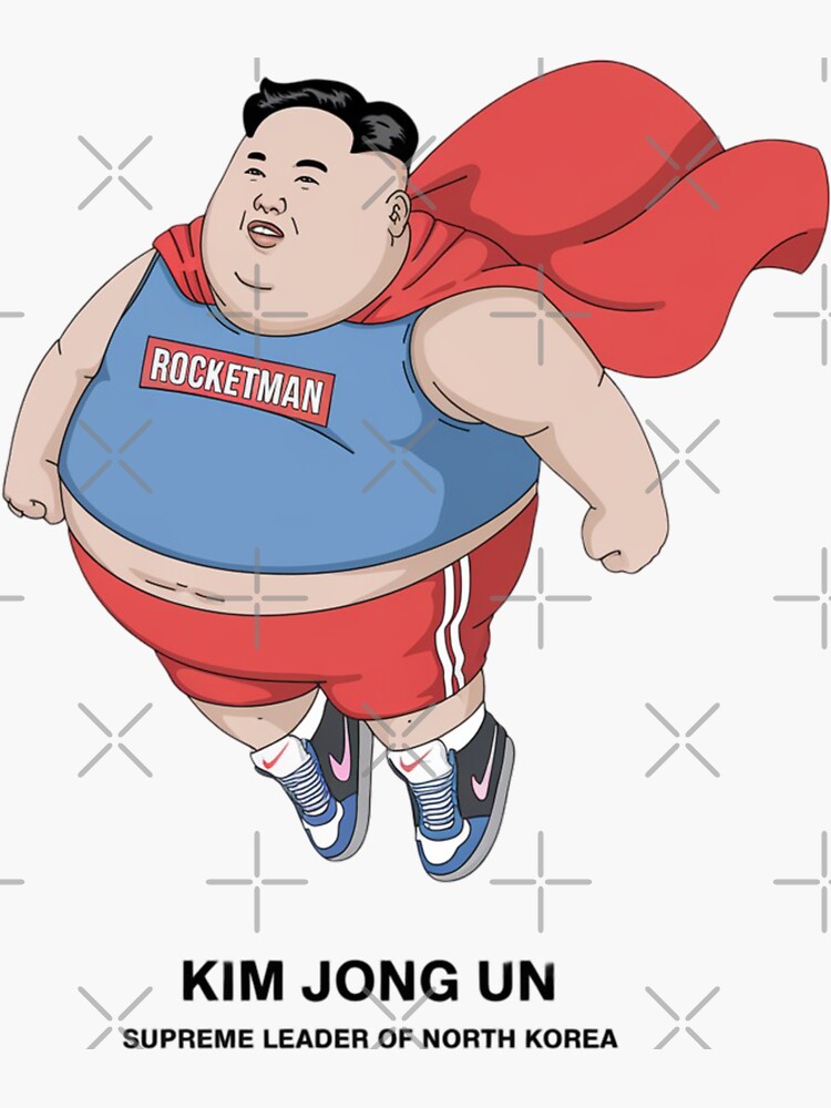 Kim Jong Un, Rocketman, Supreme Leader, meme, funnyfits70, Humor, Funny, retro, vintages, funny quotes, animal humor," Sticker for Sale by FunnyFits70 | Redbubble