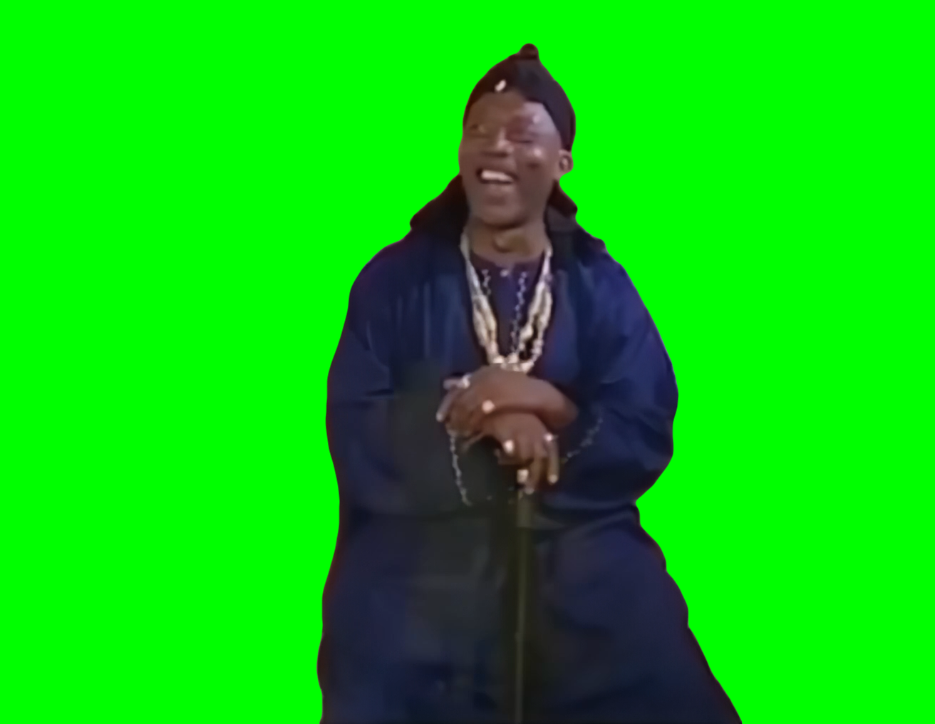 African Man Laughing and Disappearing