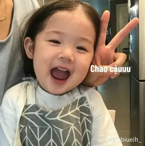 Meme chào cute Meme chào đáng yêu
