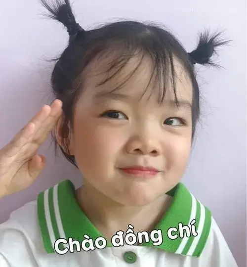Meme chào dễ thương Meme chào buổi sáng cute