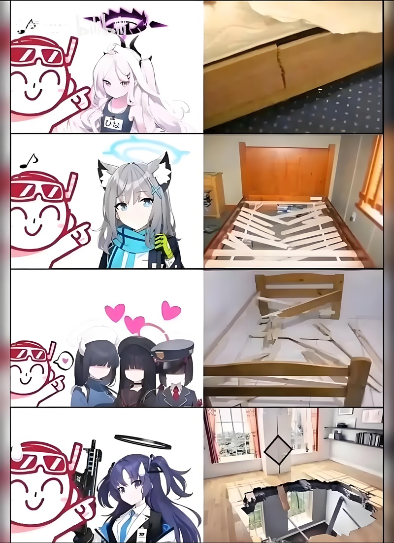 Blue Archive meme long scroll