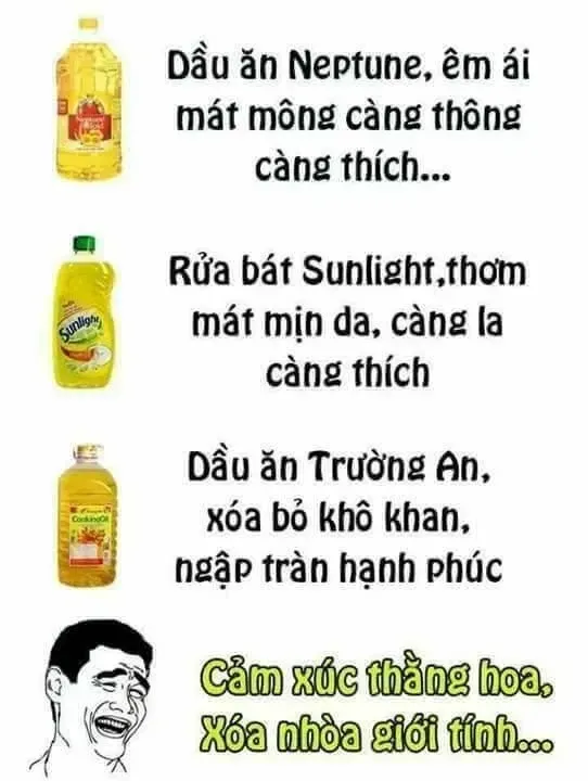 Meme dầu ăn thiết kế