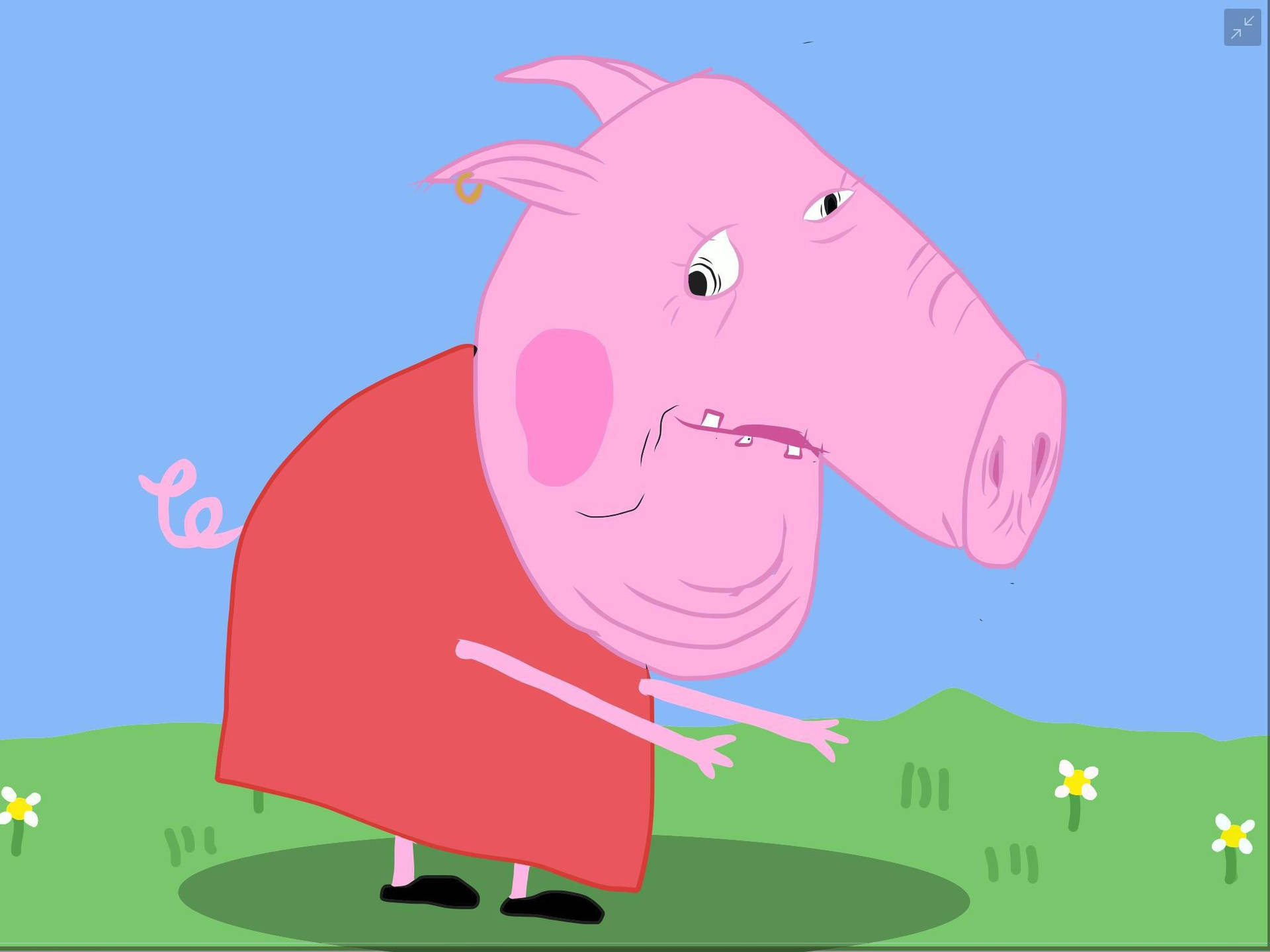 Peppa Pig cúi người meme