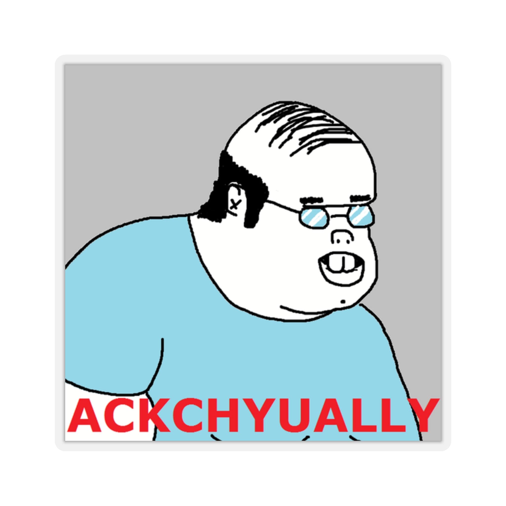 Ackchyually meme sticker
