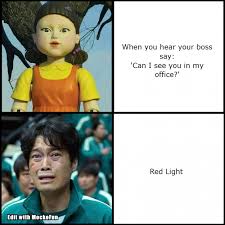 Squid Game meme template chế ảnh