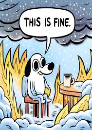 This Is Fine poster meme