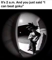 Goku háo hức meme