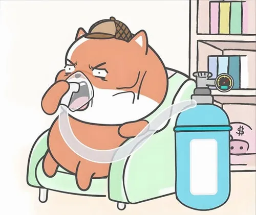 Meme thở bình oxy cạn kiệt