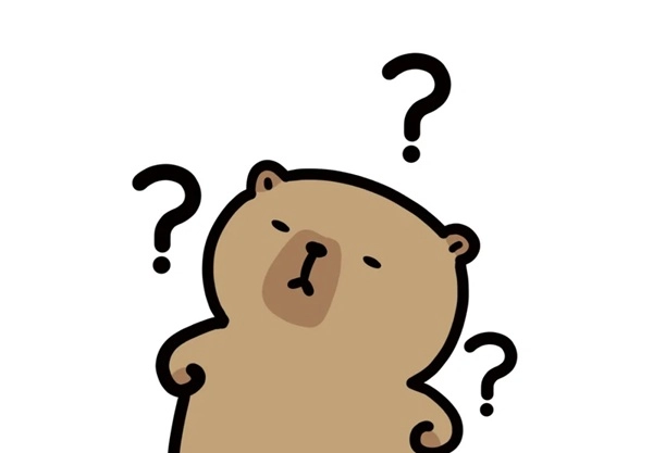 Meme capybara ngơ hỏi chấm
