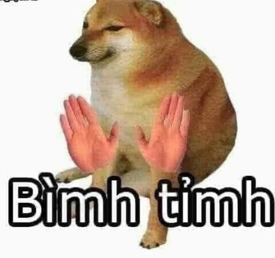 Meme Cheems bình tĩnh