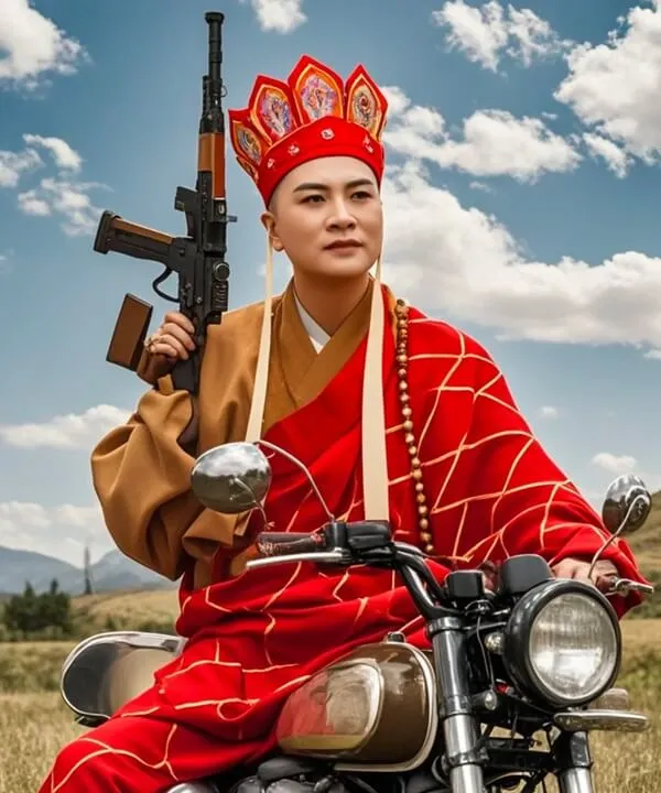 Ảnh Đường Tăng cưỡi xe máy