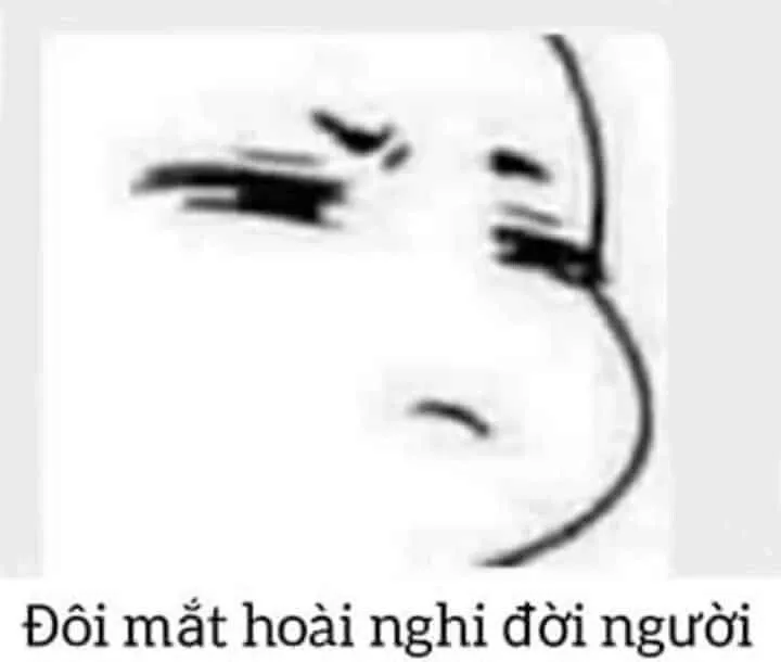 Meme đôi mắt hoài nghi