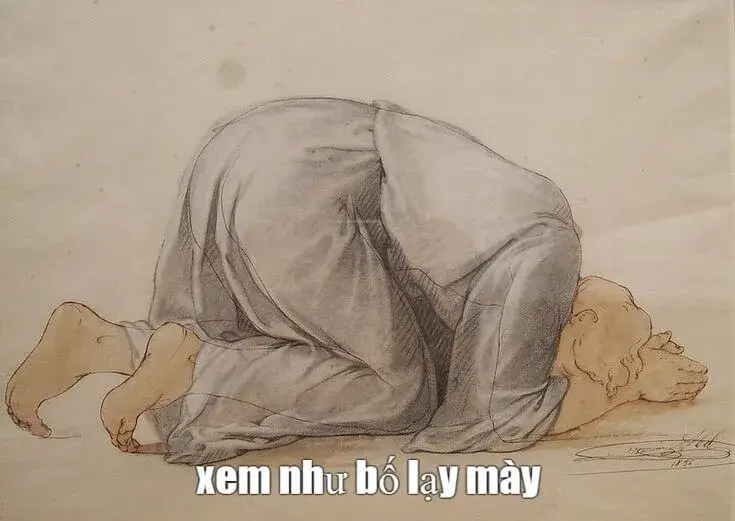 Meme quỳ lạy 15