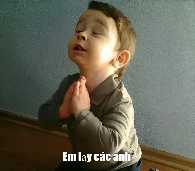 Meme quỳ lạy 9