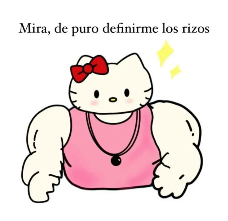Meme Hello Kitty cơ bắp
