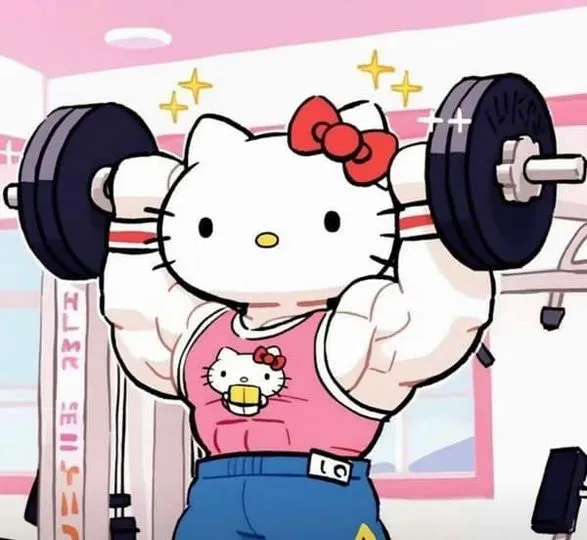 Hello Kitty tập gym