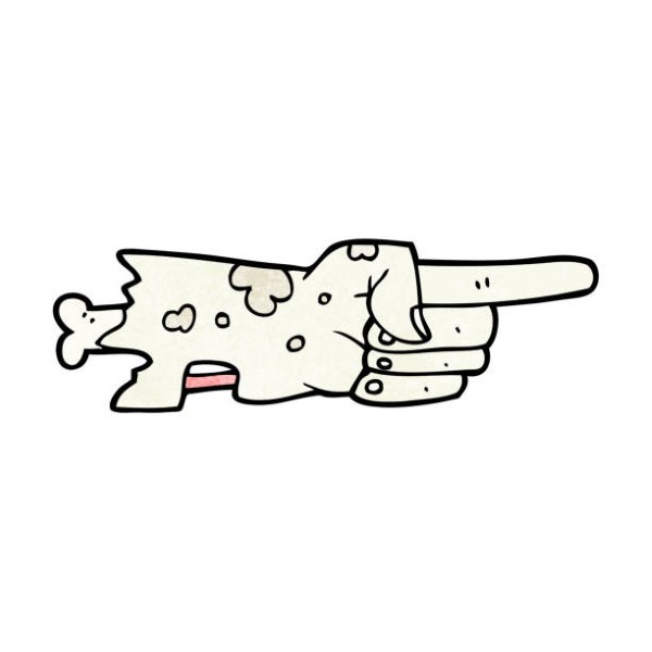 Pointing meme zombie