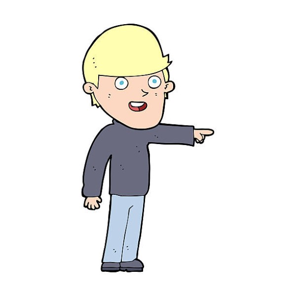 Pointing meme cartoon man
