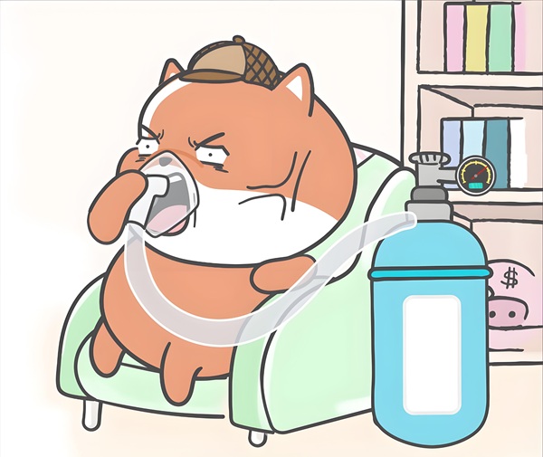 Thở oxy meme buồn