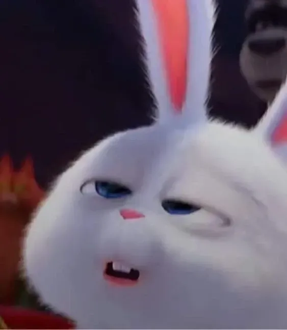 Ảnh Thỏ Snowball Meme cười ra nước mắt
