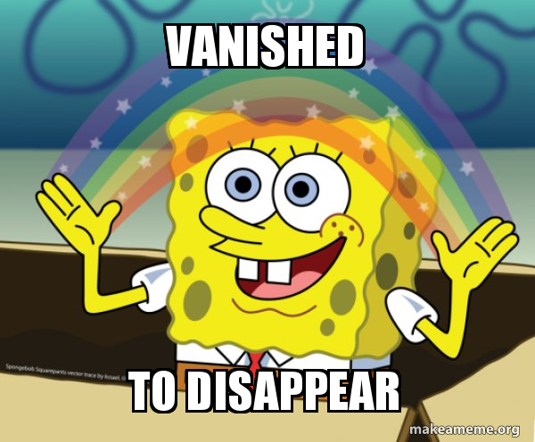 Vanished meme SpongeBob